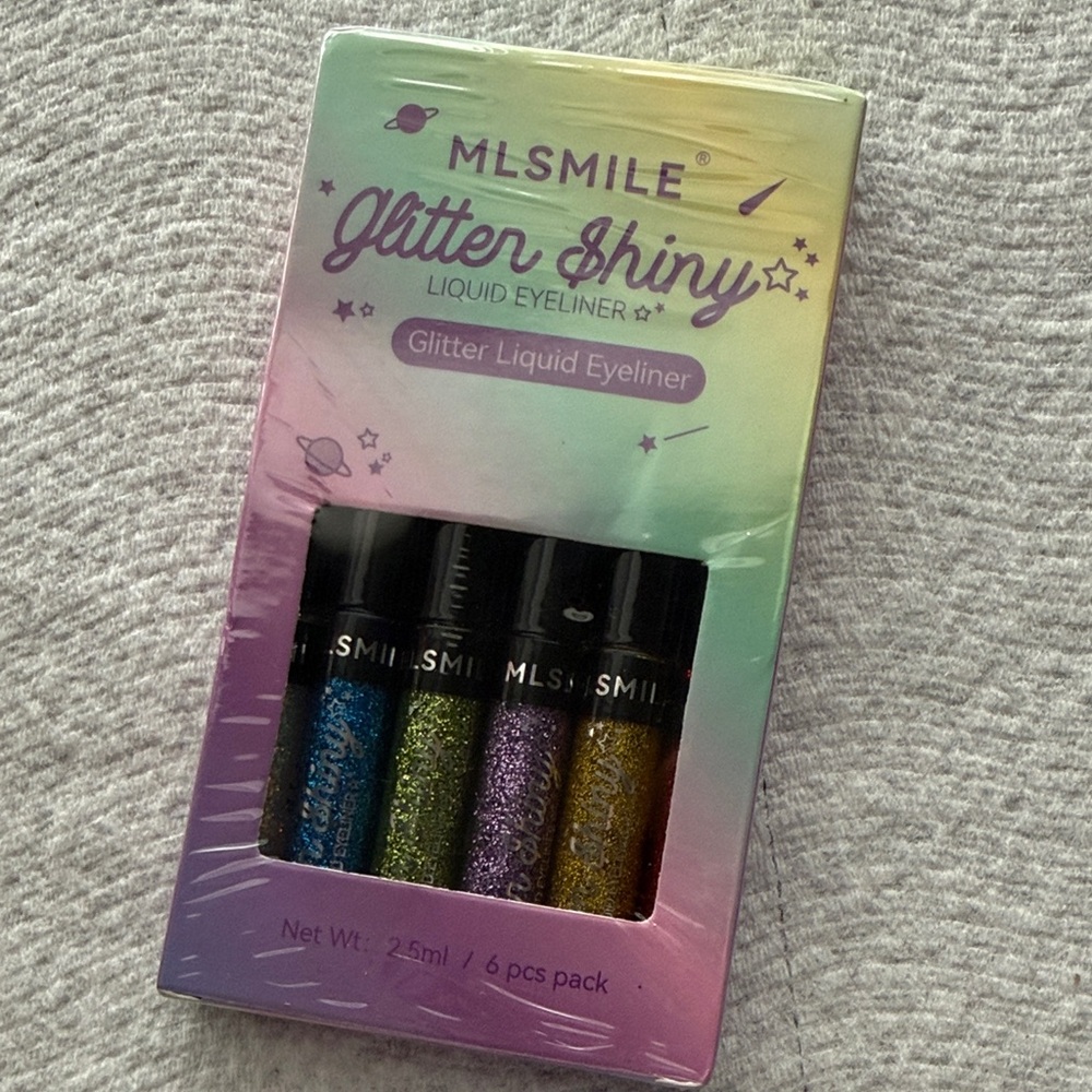 Glitter Liquid Eyeliner Set - Blue, Green, Purple, Gold